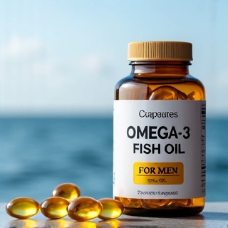 Bottle of Omega-3 Fish Oil for Men